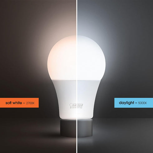Feit Electric A19 LED Light Bulbs, 60W Equivalent, Dimmable, 800 Lumens, 5000K Daylight, 8 Pack