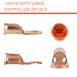 10pcs 1/0 AWG-3/8” Ring Terminals, 0 Gauge Copper Wire Lugs Heavy Duty Battery Cable Terminal Connectors