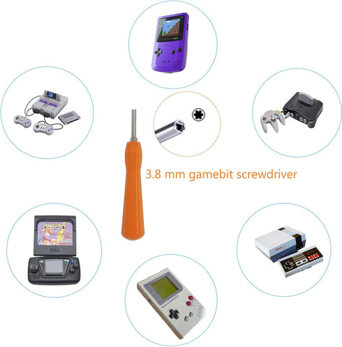Gamebit Screwdriver Kit, 3.8mm and 4.5mm Double Ended Bit Security Set for Nintendo Consoles