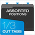 Pendaflex File Folders, Letter Size, 1/3-Cut Tab, Black, 100 Per Box for Documents
