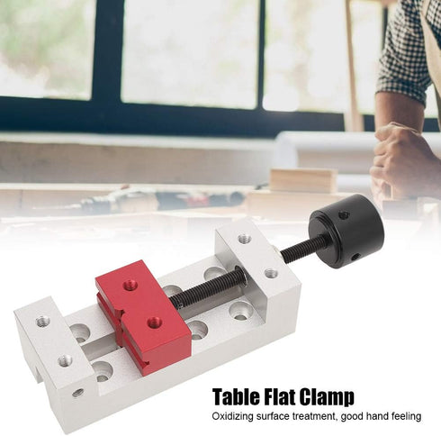 50mm Mini Flat Clamp, Table Flat Clamp, Aluminum Mini Drill Press Vise Clamp for DIY Sculpture Craft Carving