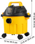 VEVOR Wet Dry Vac, 2.6 Gallon, 2.5 Peak HP Portable Shop Vacuum with Blowing Function, Attachments Storage,