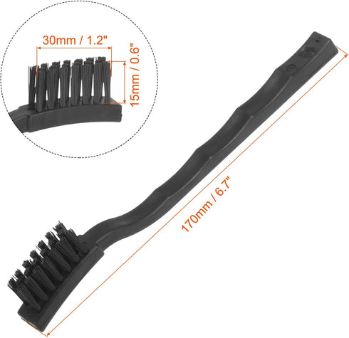uxcell 2 Pcs Anti Static ESD Brush Portable Plastic Handle Nylon Lab Cleaning Brushes for Electronics Keyboard PCB BGA Repair Soldering, 15x30mm Bristles by uxcell