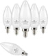 hansang E12 LED Candelabra Bulbs, 3000K Soft White, 6W (60Watt Equivalent), B11 Ceiling Fan Bulbs, 600 Lumen,