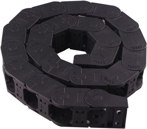 Cable Drag Chain - 1M Long Black CNC Machine Tool Cable Wire Carrier Drag Chain Nested 25mm x 38mm