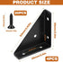CANIPHA 4Pcs 66mm 66mm Corner Bracket Black Angle Bracket Corner Brace, Metal Corner Brackets Triangle Corner Shelf