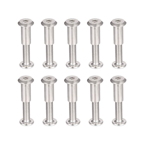 uxcell 10 Sets Screw Post for 5/16"(8mm) Hole Dia, Male M6x20mm, Female 6x18mm Carbon Steel Leather Fastener