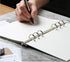 FUKQVOD 2 Pack Transparent Soft PVC 6-Ring Binder Covers with Snap Button Closure for 6 Hole Planner Pages