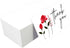 RXBC2011 2x3.5 inches Pack 100 Thank You Cards Thanks Card Appreciation Notes for Wedding Party Business of red floral