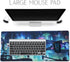 Extended Gaming Mouse Pad, Portable Mat for Keyboard & Mouse with Stitched Edges + Non-Slip Rubber Base (90x40 Green city005) by Imegny