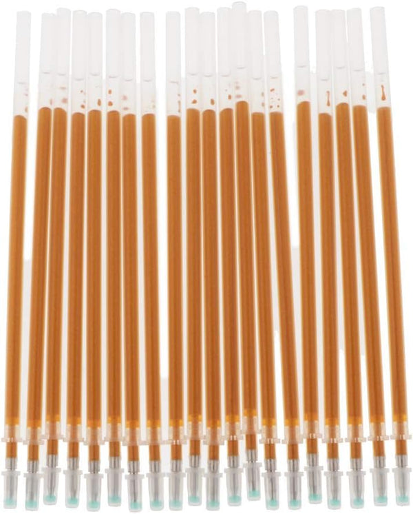 Taotenish 100pcs Glitter Gel Pen Refills, Dark Gold, School Office Home Supplies