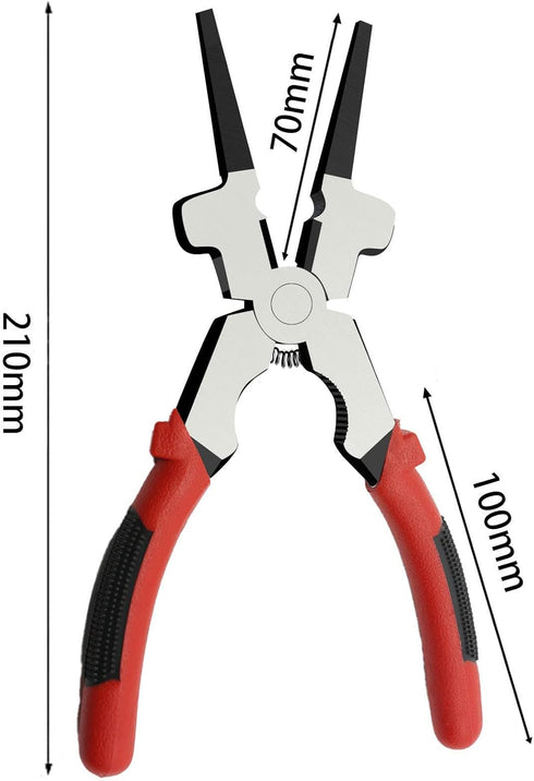 8" Multifunction Welding Pliers, Carbon Steel MIG with Insulated Handle, Long Nose and Wire Cutting