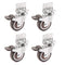 Skelang 4 Pcs 2 Inches Swivel Plate Casters with Brake, TPE Replacement for Baby Bed, Carts