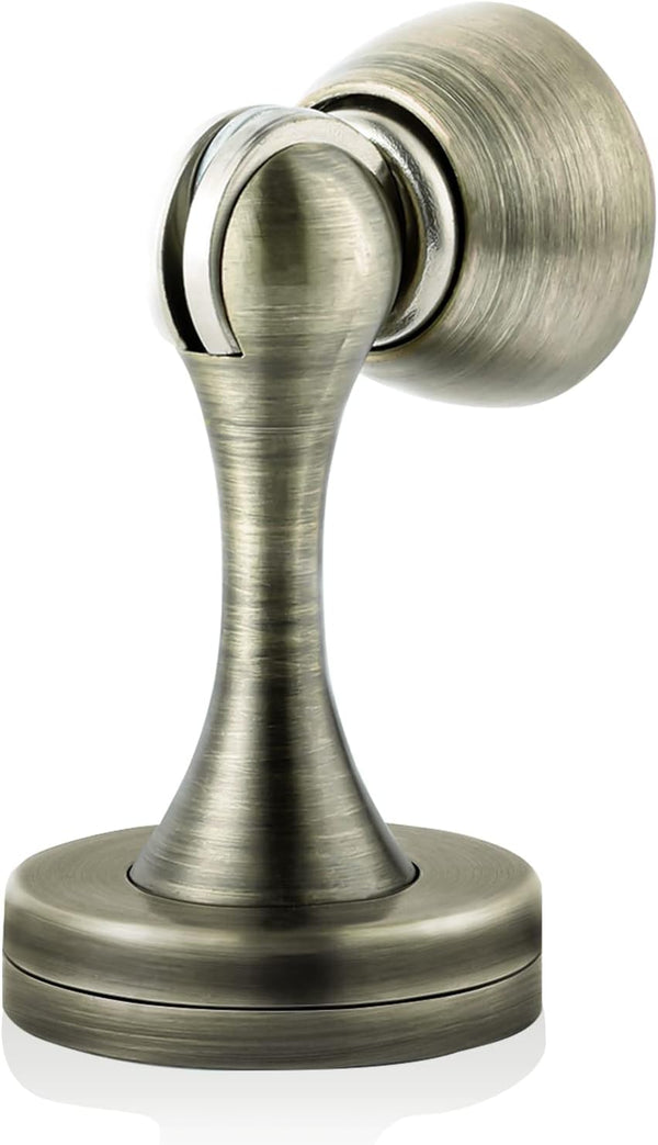 KOLAKO Magnetic Door Stopper, Heavy Duty Floor Door Stoppers Wall Protector, Brushed Bronze Stainless Steel Magnet Door