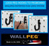 WallPeg 100Pcs Pegboard Accessory Peg Hook Set - Durable Self-Locking Black 1/4" J-Style FlexLock Peg Hooks