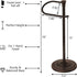 16 Inch Countertop Bronze Bath Hand Towel Holder Stand,Stainless Steel Free Standing Towel Rack,Heavy Weight Towel Bar
