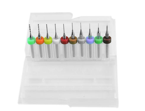 20Pcs PCB Print Circuit Board Carbide Tungsten Steel Micro Drill Bits Set, Shank 0.10mm to 2.0mm