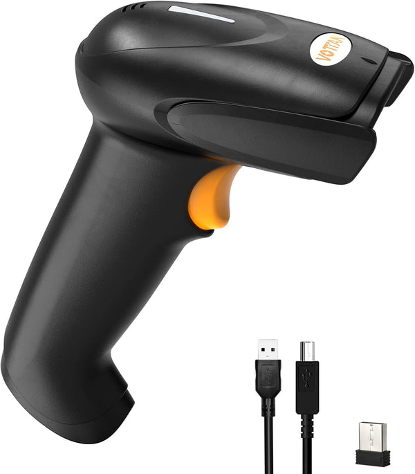 VOTTAN QR 2D Barcode Scanner, Bluetooth & 2.4G Wireless & USB Wired Connect