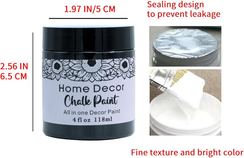 Grey Chalk Paint for Furniture - Chalk Finish Craft Paint for Wood, Interior House Paint, DIY Home Decor