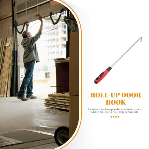TOPPERFUN 23.62In Stainless Steel Sliding Door Hook Manhole Cover Hook with Durable Handle for Roll-up Doors