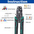 Tnisesm Wire Crimping Tool 26-10 AWG, Crimping Pliers with Stripper Cutter for Open Barrel Terminals and Heat Shrink Connectors