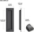 Ravinte 4 Pack Black Flush Pulls, 5.9in Length Sliding Closet Door Handles, Recessed Finger Pulls, Stainless Steel