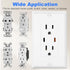 Decorator Wall Plate: Light Switch Outlet Cover with Screws, 1-Gang Standard Size 2.76"W x 4.5"H, Glossy White (10 Pack)
