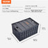 65L 3 Packs, VEVOR Collapsible Storage Bins with Lids Stackable Utility Crates with Handles, Large Folding Containers