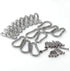 Stainless Steel Pad Eye Plate U Hooks + Snap Hook, Marine Hardware Staple Hook Loop with Screws, 4 Pack