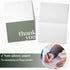 Pack 40 5x3.5 Inches Paper Play Thank You Cards Bulk of Green, with Matching Stickers & Envelopes, Minimalistic Design