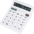 Cute White Desktop Calculator, Big Buttons, Dual Power Source, Large Display Screen for Office