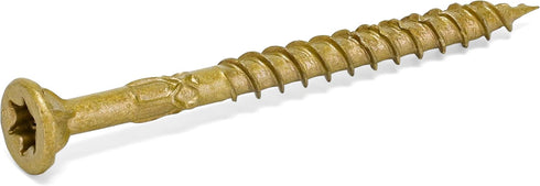 Power Pro 42481 Wood Screws - #9 x 2-1/2", Epoxy Coated, Coarse Thread, Outdoor Rust Resistant, 50pcs