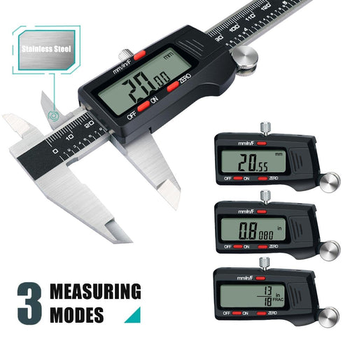 Kynup Caliper Measuring Tool, Digital Micrometer Caliper with Stainless Steel, Large LCD Screen, Auto-Off Feature
