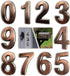 YoCosii 3 Inch Bronze House Numbers for Mailbox or Door Address, Pack of 10, Home Office Hotel Room Sign