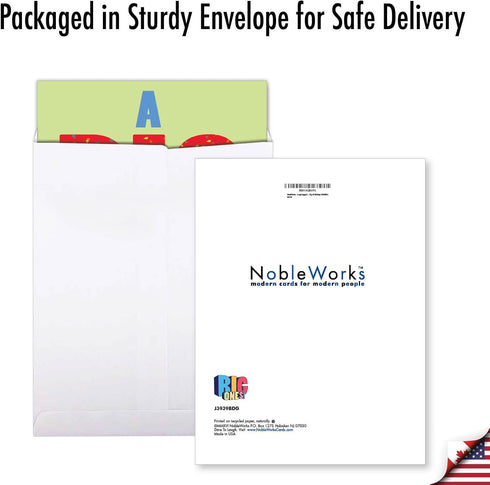 NobleWorks 40th Jumbo Birthday Greeting Card (8.5 x 11 Inch, Funny Card for 40 Year Olds, Milestone Notecard)