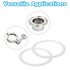 20pcs 119mm 97.7mm PATIKIL Tri Clamps Gasket, OD ID Sanitary TC Tri Clamps Gasket Tri Pipe Silicone Ferrule Washers