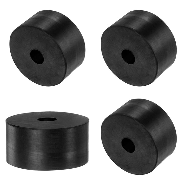 uxcell 4pcs Rubber Spacers, 2" OD, 1/2" ID, 1" Height Round Anti Vibration Spacer Rubber Bushing for Home Car