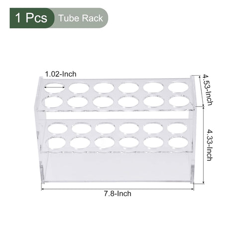 YOKIVE Tube Rack, Acrylic Test Tube Rack Holder | Great for 50ml Lab Test Tube(Clear, 2x6-Sockets)
