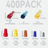 280pcs Electrical Wire Connector Twist Caps, Screw Nuts + 120pcs T-Tap Wire Connectors Kits