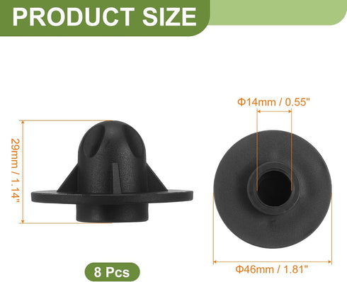 8Pcs 0.55 Inch uxcell Camping Chair Foot Cover, Plastic Table Legs Feet Covers Furniture Floor Protector for Outdoor