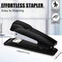 Thenshop 12 Pcs Desk Staplers Tape Dispensers Sets, Black Staplers with Standard Staples and White Tape Holder