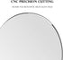ProElife Premium Aluminum Metal Mouse Pad, 8.66-inch Round Mousepad with Anti-Slip Base, Silver Color