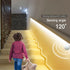 Strip,5 Lights,6.56FT/2M 3500K Motion Activated COB LED V USB Motion Sensor Neon LED Strip Waterproof LED Light Strip