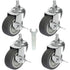 AAGUT 3 Inch TPR Stem Casters, Set of 4, Locking Swivel Replacement for Furniture