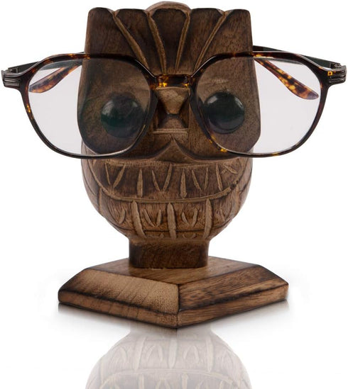The Great Indian Bazaar Handmade Wooden Reading Glasses Case & Pen Display Stand, Office Stationary Organizer