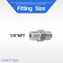 LTWFITTING Class 3000 Stainless Steel 316 Pipe Hex Nipple Fitting, 1/8" Male NPT, Air Fuel Water (Pack of 25)