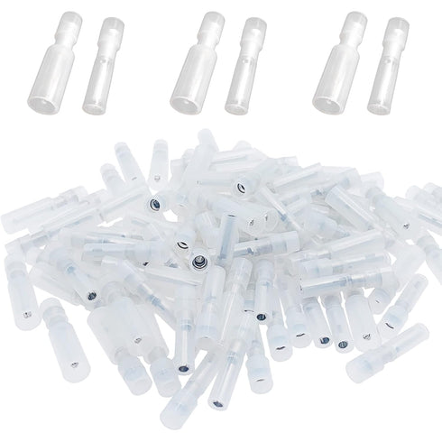 50 Pcs Bullet Connectors, Quick Connect & Disconnect Electric Terminals, Nylon Fully Insulated Female & Male Crimp