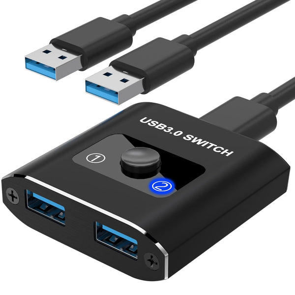 USB Switch, Bi-Directional USB 3.0 Switch 2 in 1 Out/ 1 in