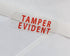 Tamper Evident Labels, Small Clear with Red Ink, 500 Adhesive Stickers, 0.5 x 1.5 Inch Rectangles