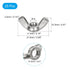 uxcell #10-24 25 304 Wing Nut Pcs, Stainless Steel Butterfly Wing Nuts Fasteners Parts Hand Twist Tighten Wing Nuts